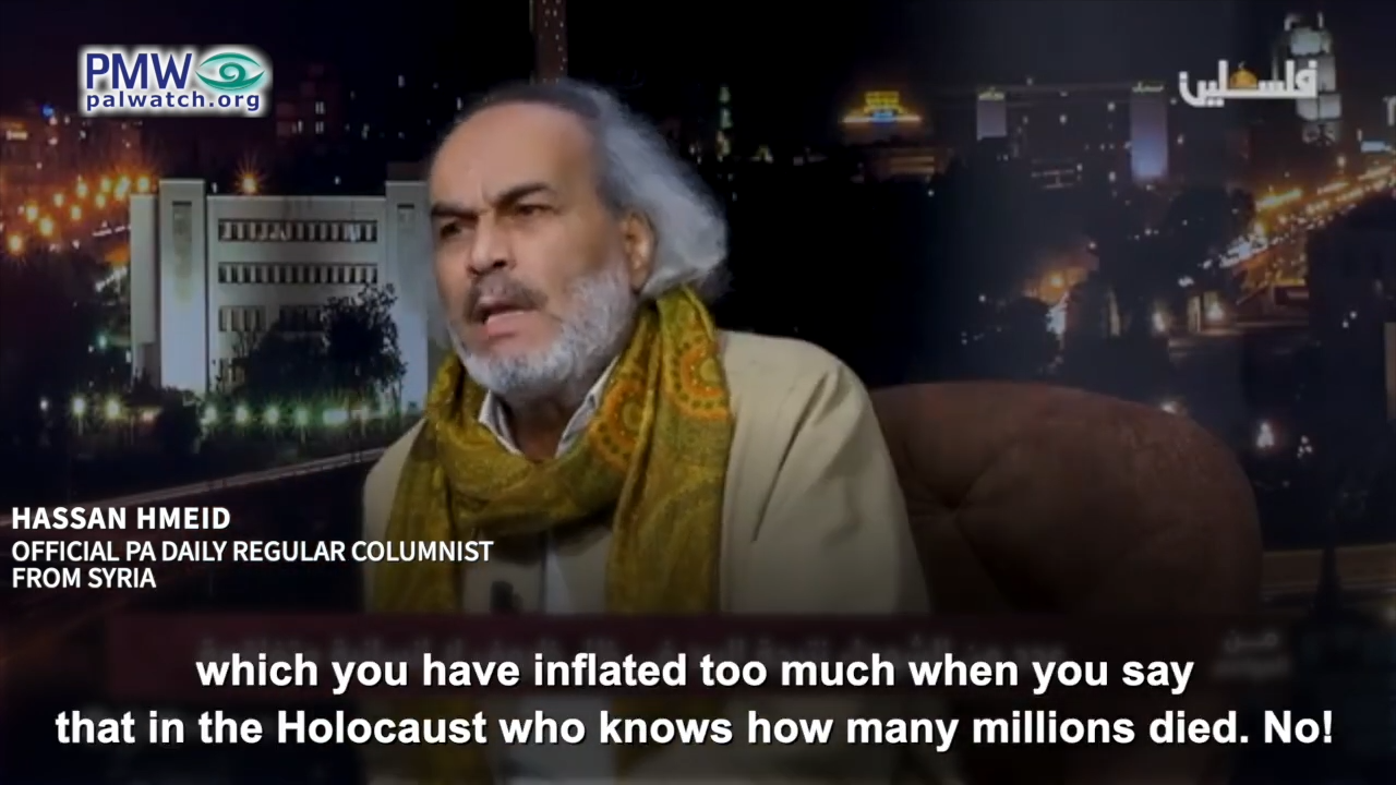 Hassan Hmeid denying number of people killed in Holocaust