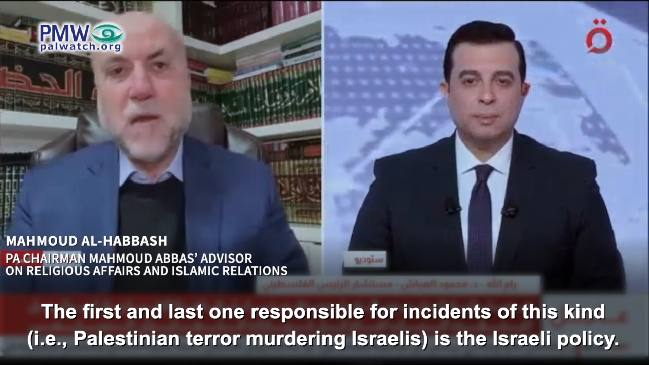 Al-Habbash saying Israel is guilty of all terror