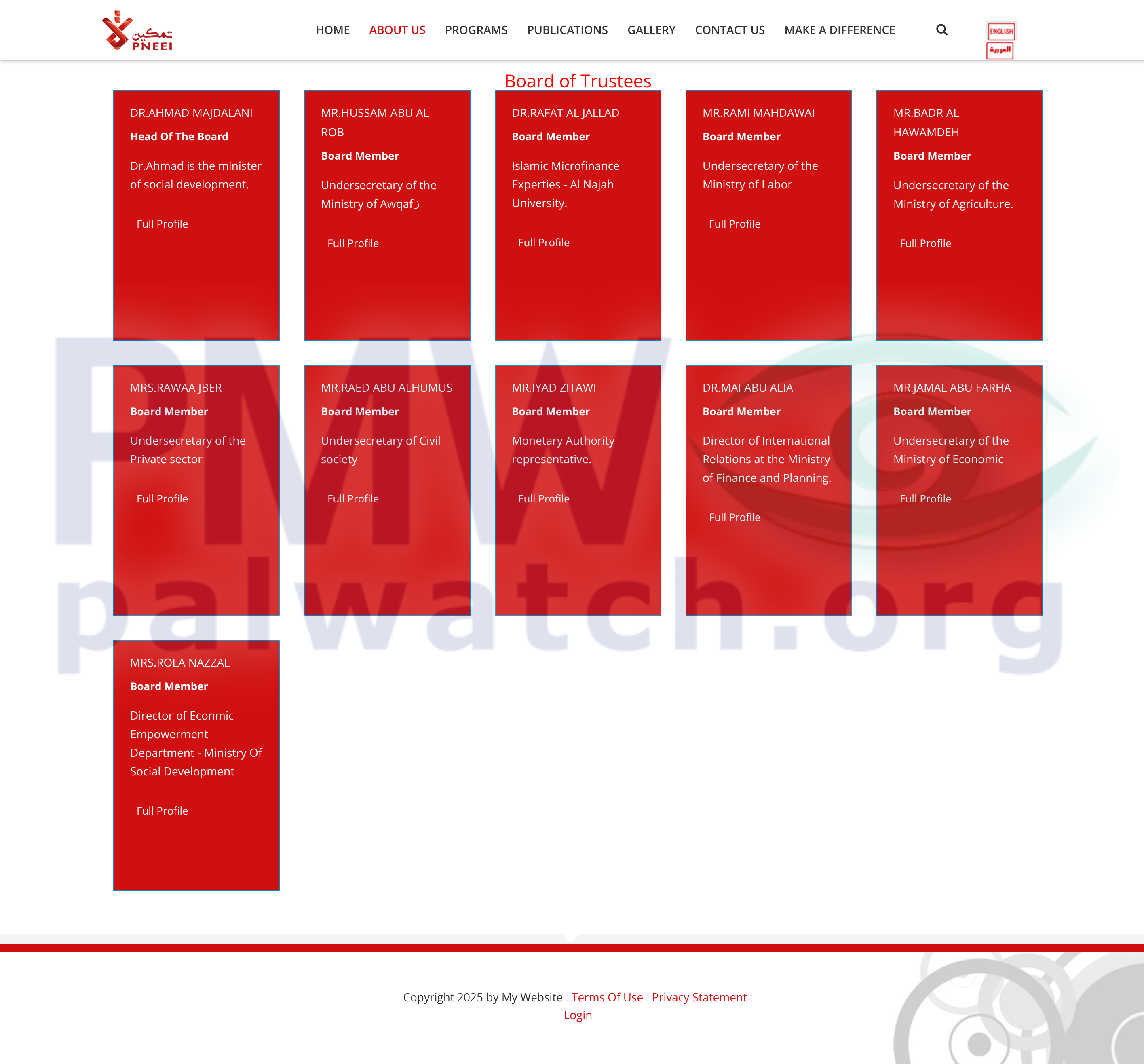 PNEEI board members descriptions