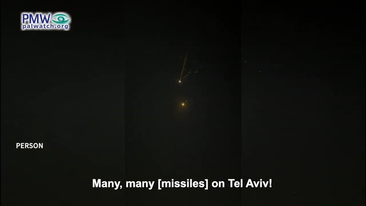 Palestinians in Nablus celebrate Iranian missile attacks